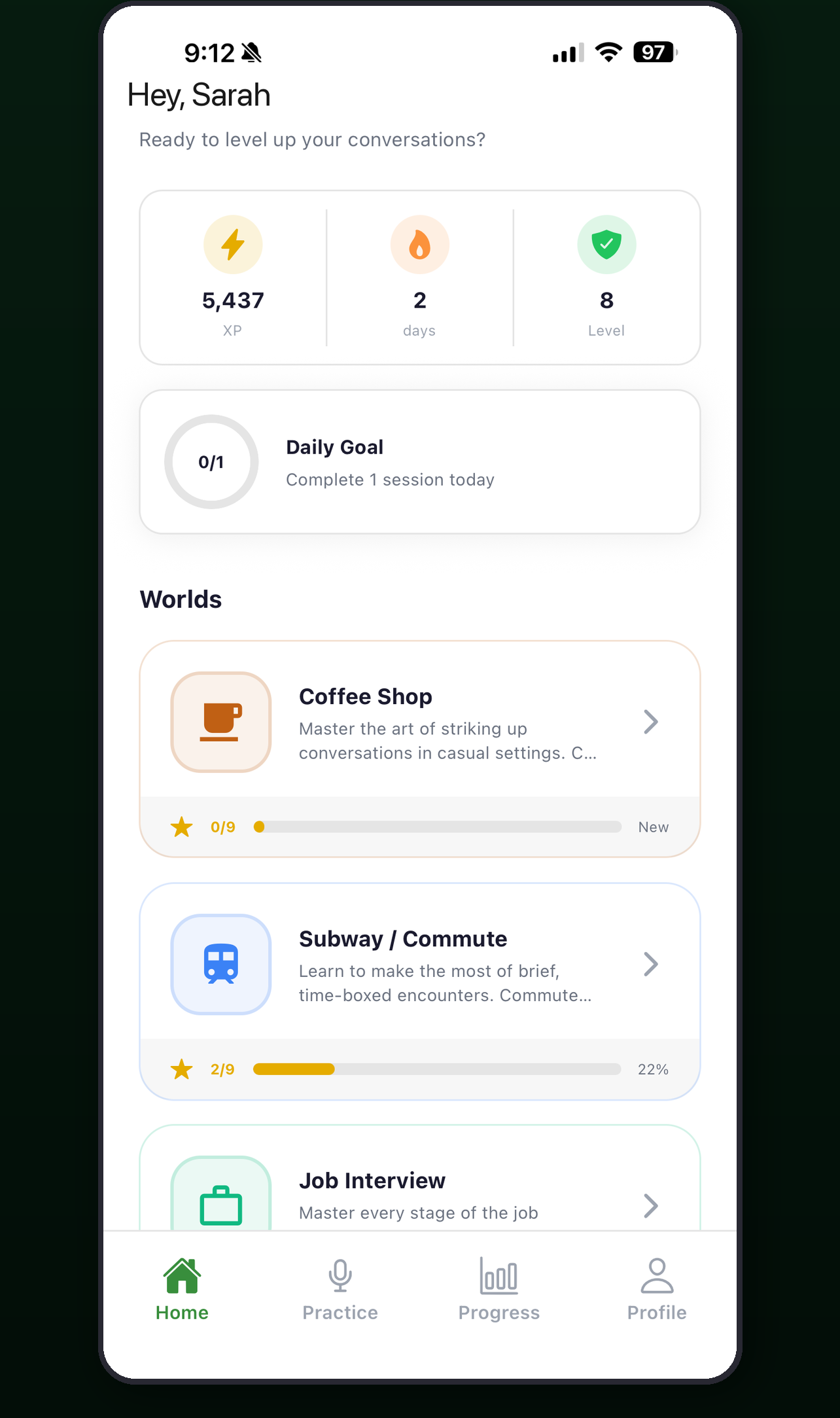 Earn Rapport App Interface